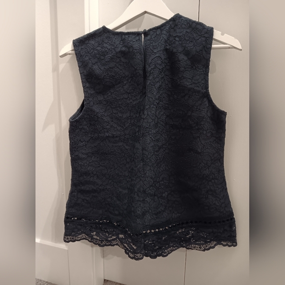 Warehouse Sleeveless Navy Top - Picture 2 of 6